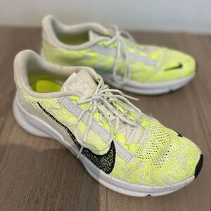 Nike SuperRep Go 3 Flyknot Next Nature Women Neon Yellow and White Sneakers